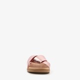 Dames slippers met metallic roze bandjes