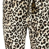 Dames flared broek met luipaardprint