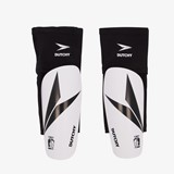 Dutchy scheenbeschermers met enkelsok wit/zwart