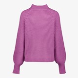 Dames trui met ballonmouwen paars