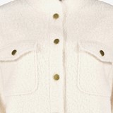 Dames teddy bomber jas beige