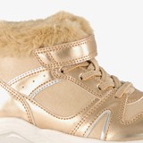 Gevoerde hoge meisjes sneakers goud