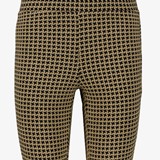 Dames flared broek bruin met print