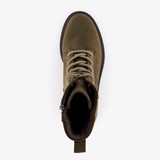 Dames veterboots olijfgroen