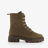 Dames veterboots olijfgroen