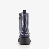 Dames lak veterboots blauw