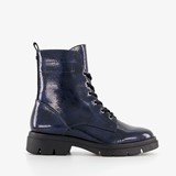 Dames lak veterboots blauw