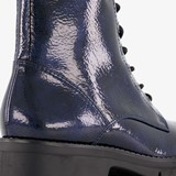 Dames lak veterboots blauw