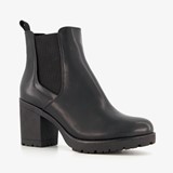 Nova dames enkellaarsjes met hak zwart