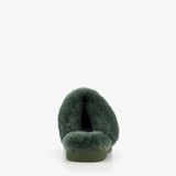 Dames pantoffels met lamsvacht groen