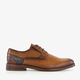 Leren heren veterschoenen cognac
