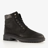 Van Beers leren heren veterboots zwart