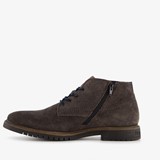 Hoge bruine suede heren veterschoenen