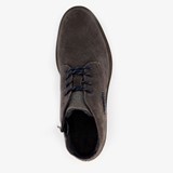 Hoge bruine suede heren veterschoenen