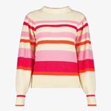 TwoDay dames trui gestreept beige roze
