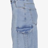 Dames lange cargo spijkerrok