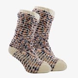 1 paar gebreide dames huissokken met antislip