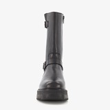 Leren dames biker boots halfhoog