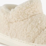 Dames teddy pantoffels beige