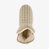 Gebreide pantoffels met voering beige