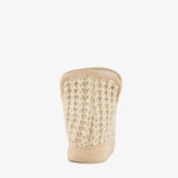 Gebreide pantoffels met voering beige