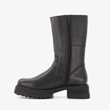 Leren dames biker boots halfhoog