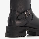 Leren dames biker boots halfhoog