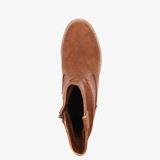 Dames enkellaarsjes cognac bruin