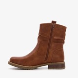 Dames enkellaarsjes cognac bruin