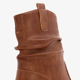 Dames enkellaarsjes cognac bruin