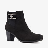 Nova dames enkellaarsjes met hak zwart
