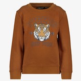 Unsigned jongens sweater bruin met tijger