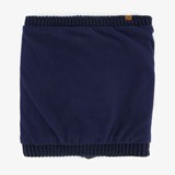 Gebreide jongens colsjaal blauw