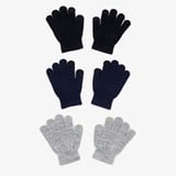 3 paar touchscreen handschoenen zwart blauw grijs