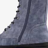 Dames veterboots denim blauw