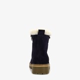 Gevoerde suede dames veterboots navy