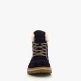 Gevoerde suede dames veterboots navy