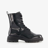 Dames lak veterboots zwart