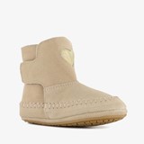 Groot leren meisjes babyschoenen beige