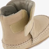 Leren meisjes babyschoenen beige