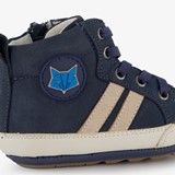 Leren jongens babyschoenen blauw