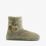 Hoge dames sloffen beige