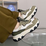 Dames dad sneakers kaki groen