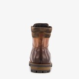 Leren heren veterboots cognac