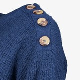Gebreide dames jurk blauw
