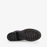 Veterboots blauw met gebreid detail