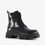 ONLY Shoes lak dames veterboots zwart
