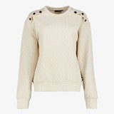 TwoDay dames sweater met knopen beige