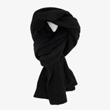 Ribgebreide dames sjaal zwart