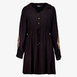 TwoDay dames jurk met geborduurde mouwen zwart